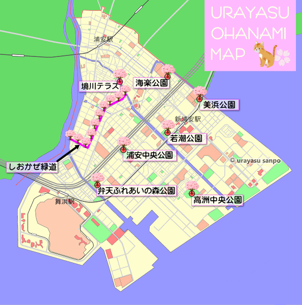 浦安お花見マップ