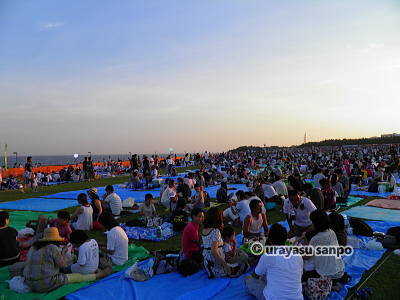 浦安花火大会の観覧会場