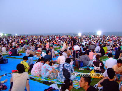 浦安花火大会の観覧会場