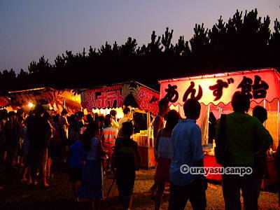 浦安花火大会の屋台