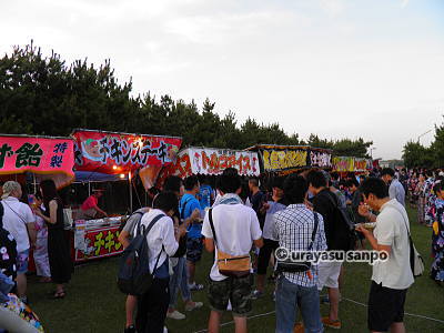 浦安花火大会の屋台