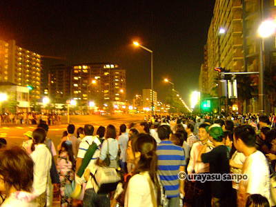 浦安花火大会の帰り道