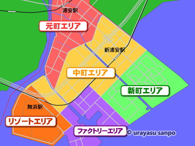 浦安を知る　浦安の5つのエリア"