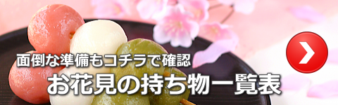 お花見の持ち物一覧